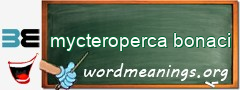 WordMeaning blackboard for mycteroperca bonaci